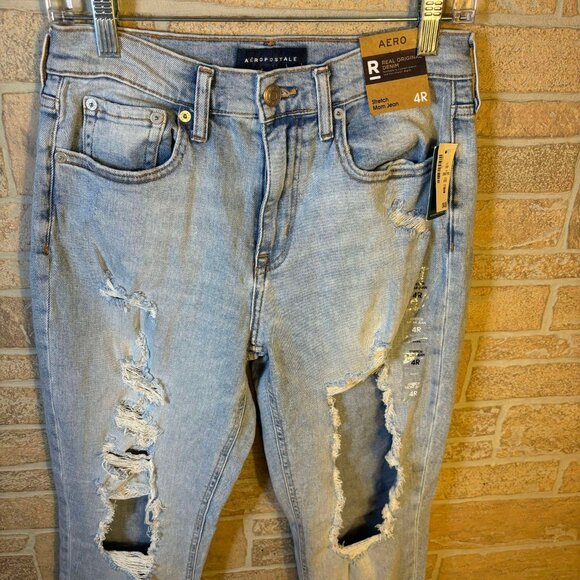 NWT Aeropostale Stretch Mom Jean Real Original Denim Size 4R - Picture 3 of 8